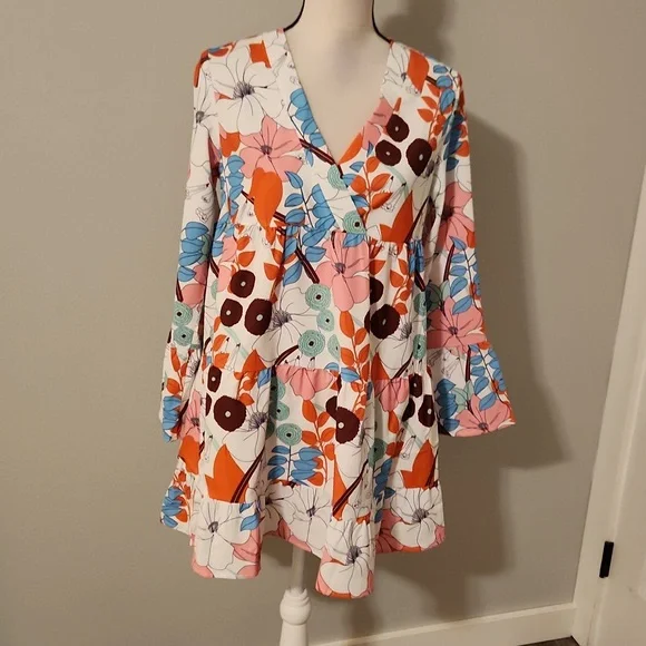 BNWOT floral babydoll dress - Picture 4 of 7